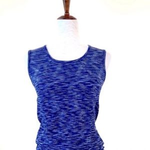 ☀️Athleta Fastest Track High Neck Tank Top, Size M, Dark Blue/Purple Space Dye